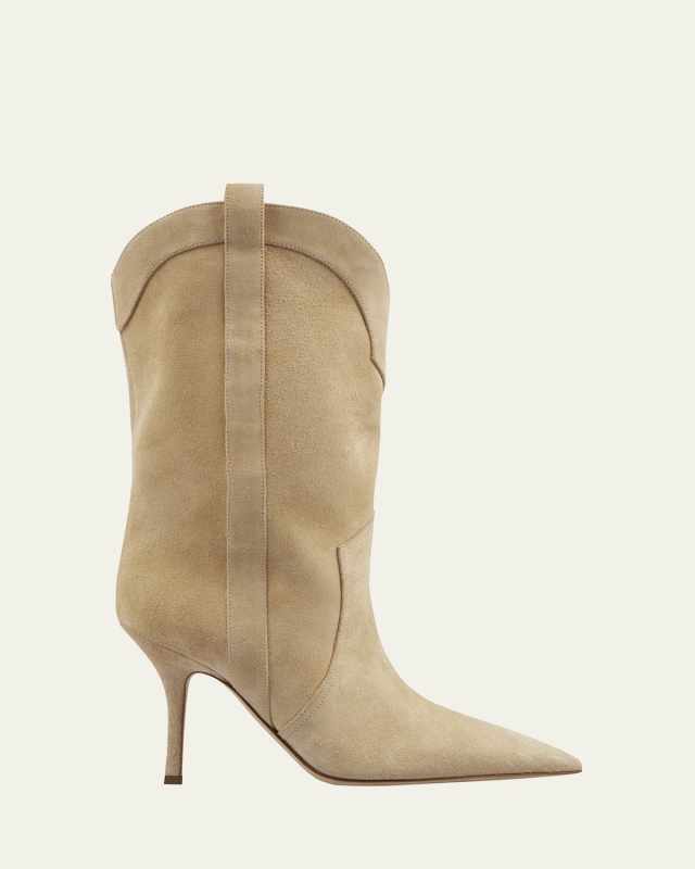 Paloma Suede Stiletto Western Booties